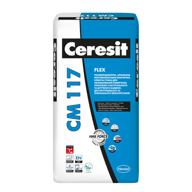 Клей для плитки универсальный СМ 117 Ceresit Flex 25 кг