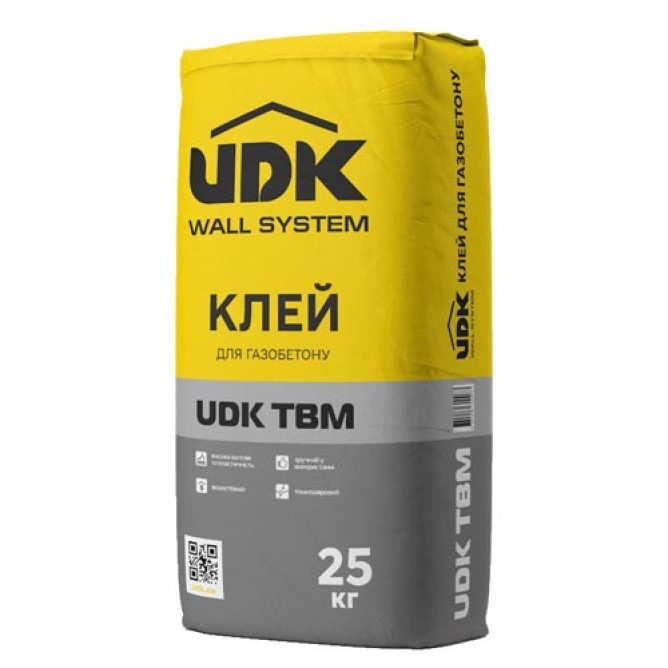 Клей для газобетону UDK (25 кг)