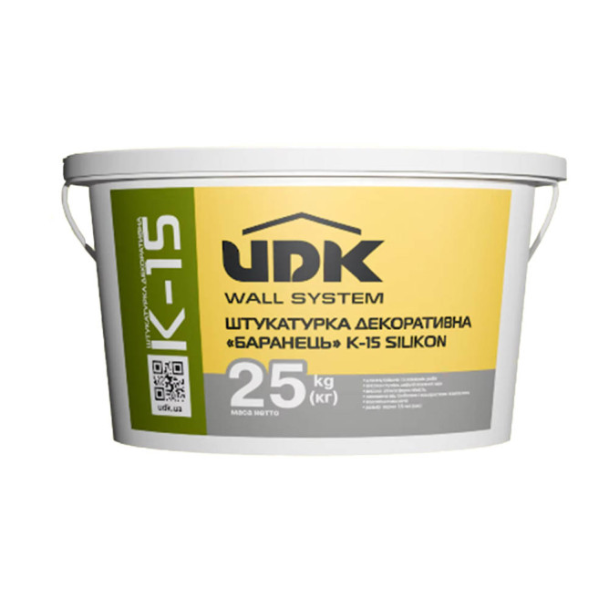 UDK K-15 SILIKON Штукатурка декоративна «Баранець» 25 кг