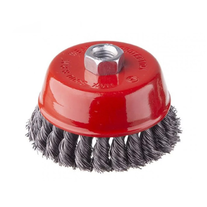 Щетка чаша из плетеной проволоки 85 мм (КШМ) APRO 830440 