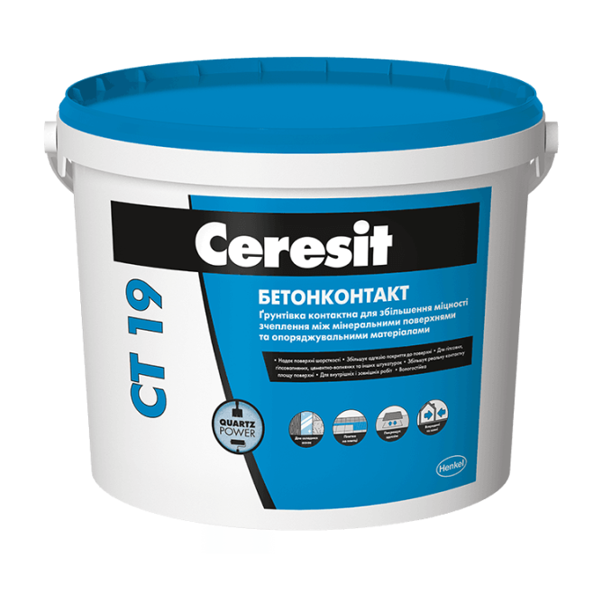Ґрунтовка бетоноконтакт СТ 19 Ceresit (Церезит) 7,5 кг