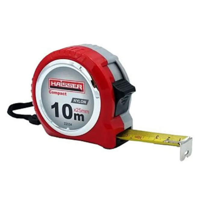 Рулетка вимірювальна Haisser 10 м х 25 мм 22034