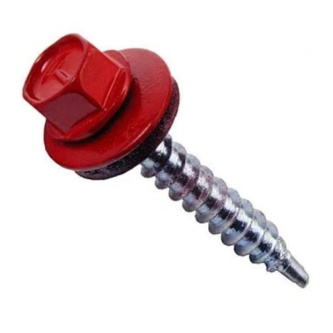 Саморіз покрівельний 4,8х19 вишня №3005 (250шт)