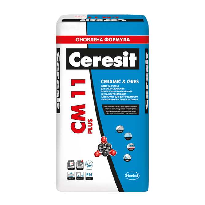 Клей для плитки СМ 11 Plus (Плюс) Ceresit 25 кг