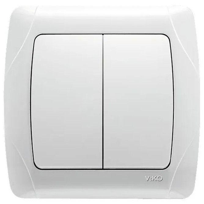 Выключатель на 2 клавиши внутренний VIKO Carmen 90561002