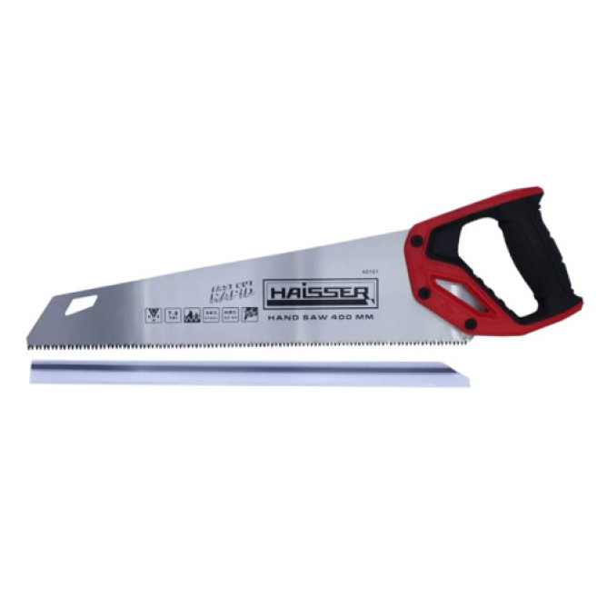 Ножівка по дереву двокомпонентна ручка 7TPI 3D 400 мм Haisser 40161