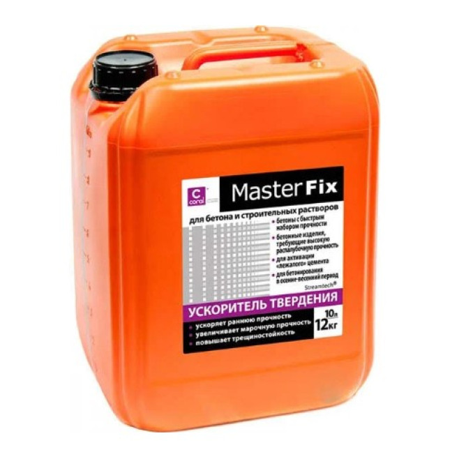 Прискорювач твердіння бетону Корал МастерФікс 10л