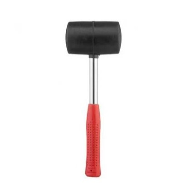 Киянка гумова 680 г. 80 мм, чорна, металева INTERTOOL HT-0232 (320173)