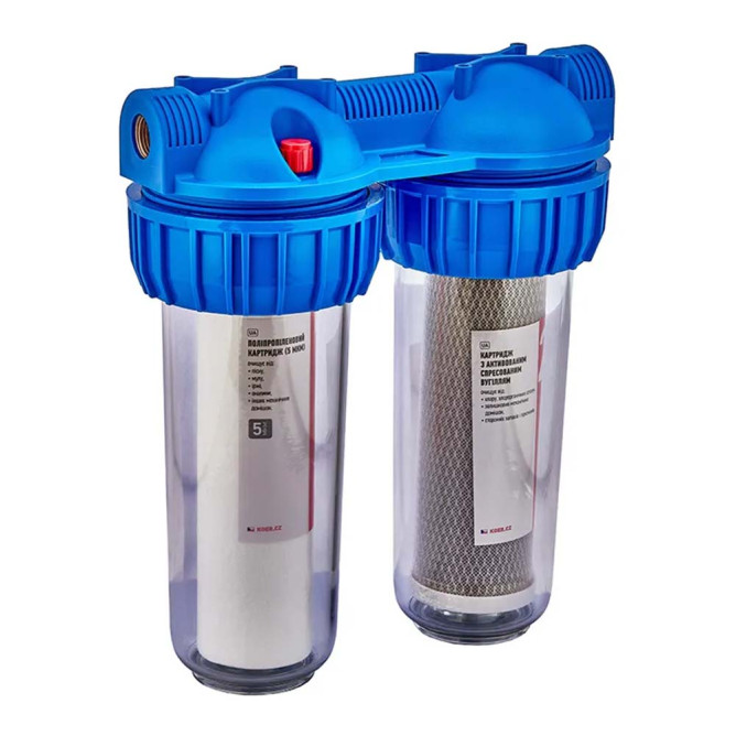 Фільтр для холодної води Koer KV-25-1/2 (2 колби, 8 атм. 1/2