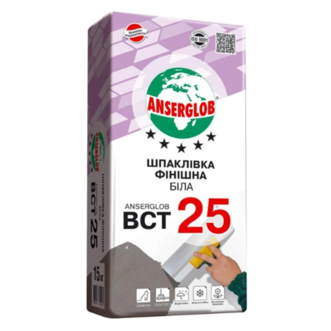 Шпаклівка фінішна Anserglob BCT 25 15кг