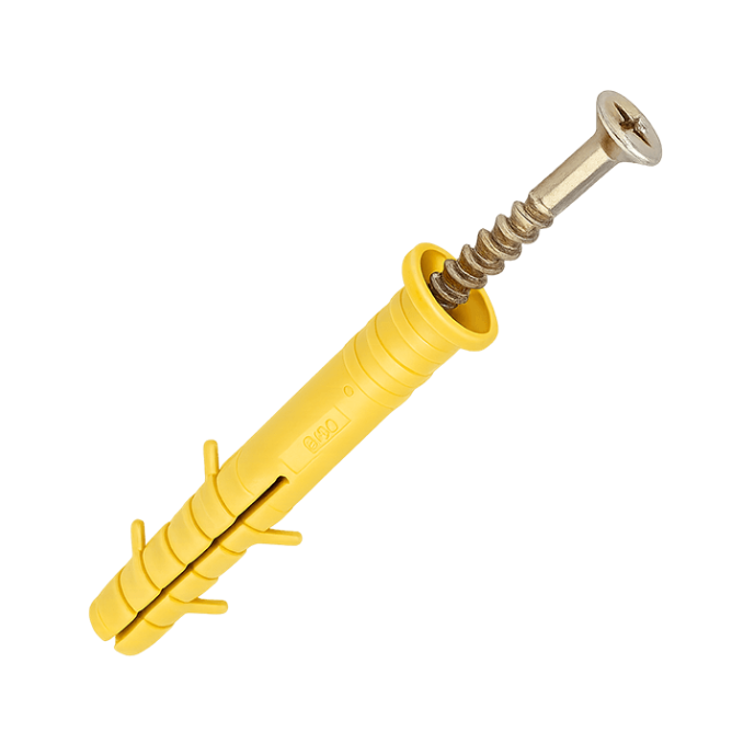 Дюбель забивний потайний 8х160 мм, поліпропіленовий, пачка 50 шт 