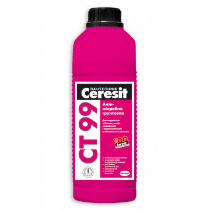 Грунтовка бактерицидна CT 99 Ceresit (Церезит) протигрибкова концентрат 1:5 1 л