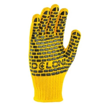 Рукавички Doloni ПВХ жовті Будівельник (4078)