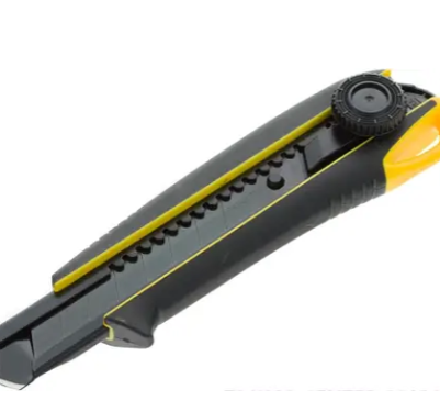 Ніж сегментний 18мм обгуммований гвинтовий замок СИЛА 400224