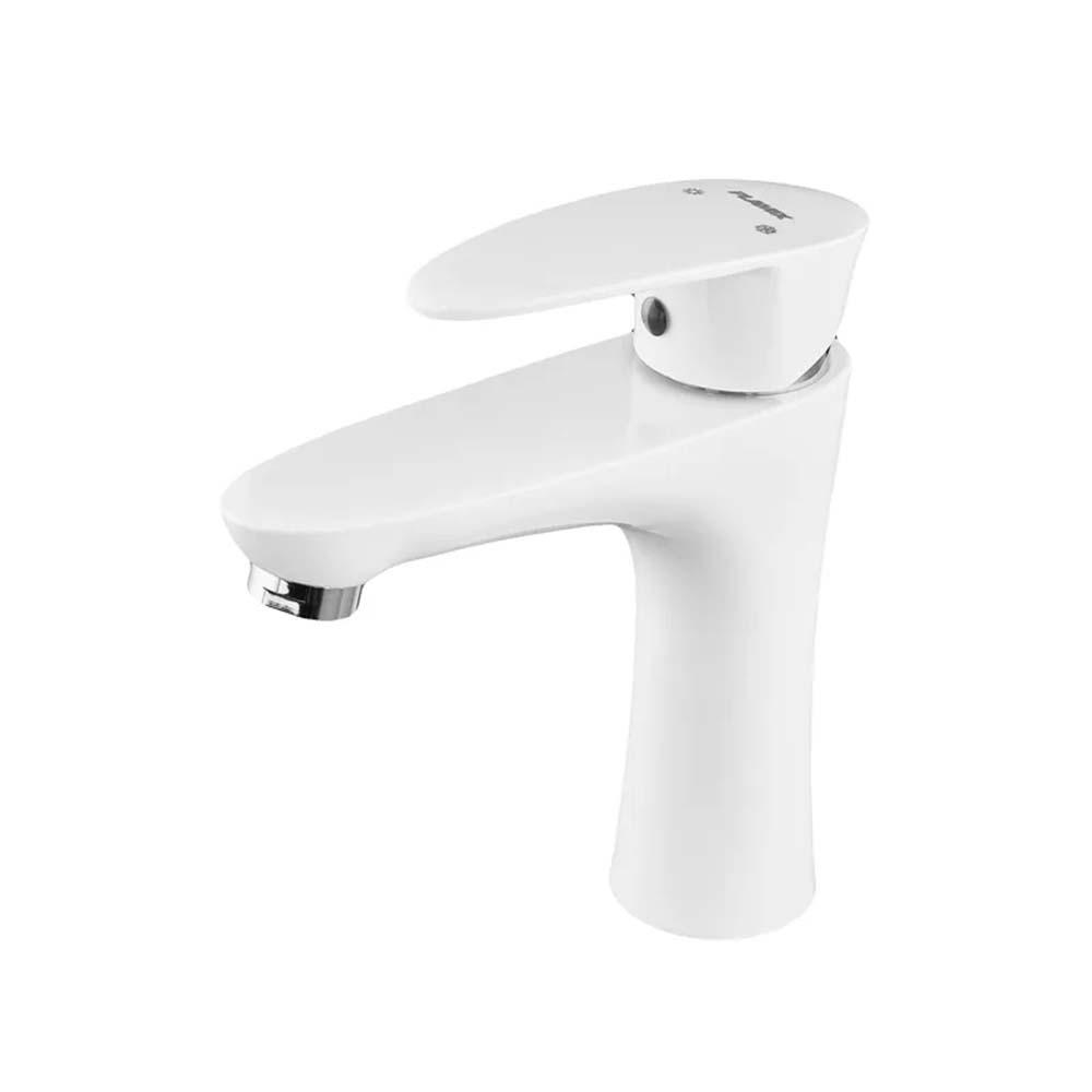 Змішувач для умивальника Plamix Cezar-001 SET White (з підведенням) (PM0661)/(PM0706)