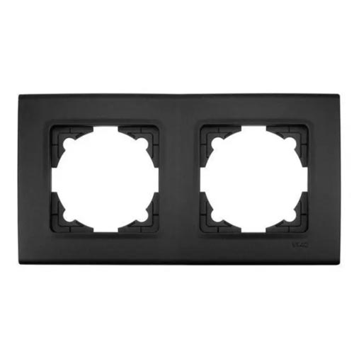 Рамка двойная горизонтальная Linnera Черная Ночь 90484002