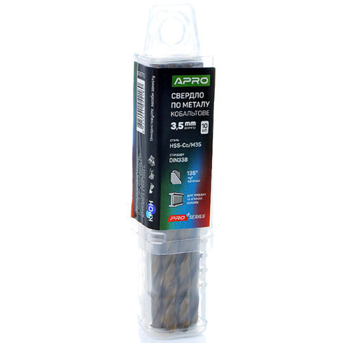 Свердло по металу кобальтове 3,5мм APRO PRO 830710