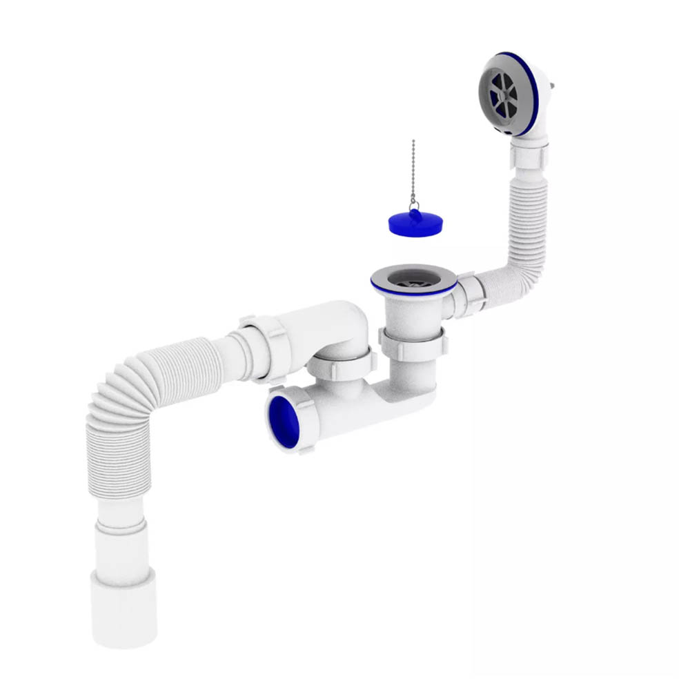 Сифон для ванны Kronoplast В-0550 40/50 з переливом