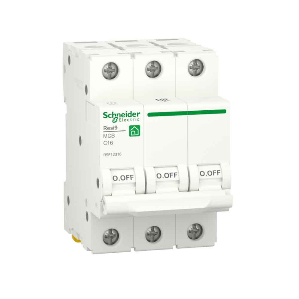 Автомат 6kA 3P 16A C, Resi9 Schneider Electric R9F12316