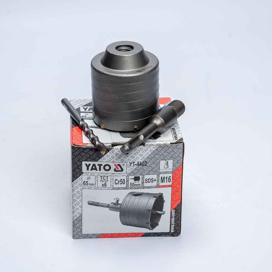 Свердло коронка по бетону Yato d = 65 мм SDS + хвостовик 4402