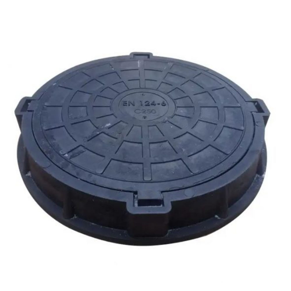 Люк КРУГЛИЙ полімерпіщаний чорний 25т