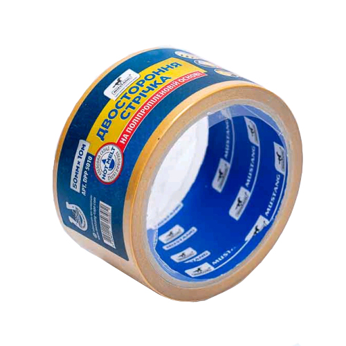 Скотч двухстороній на ПП основі 48 мм * 10м ТОРУС (40091СY)