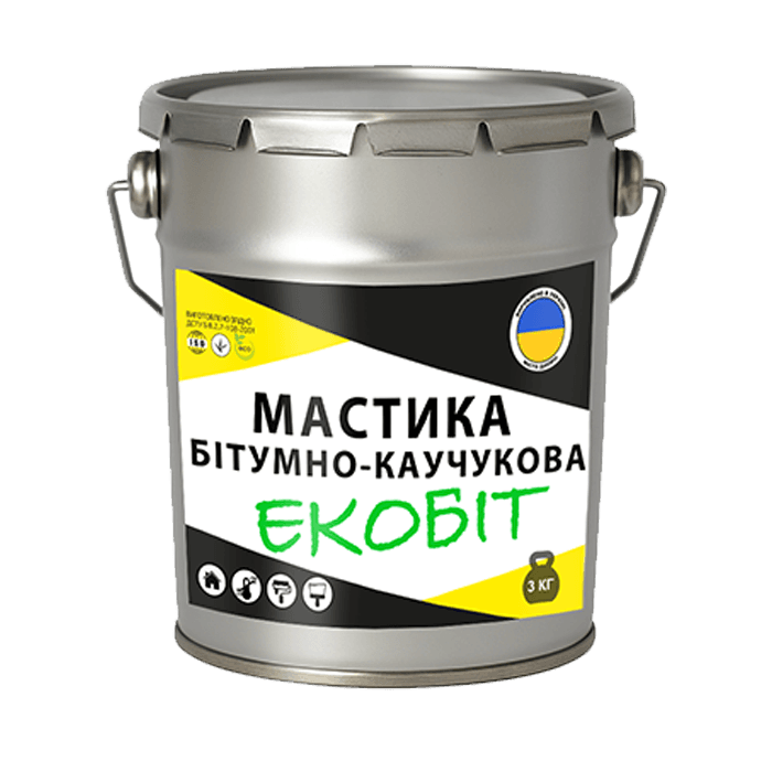 Мастика бітумна каучукова Екобіт 3 кг