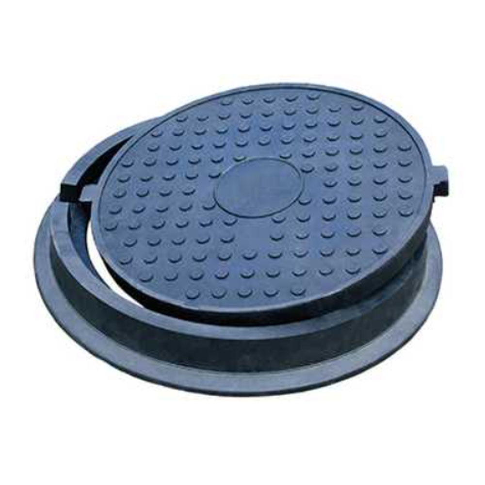 Люк КРУГЛИЙ полімерпіщаний чорний 12,5 т