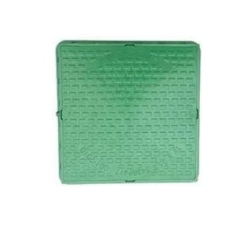 Люк КВАДРАТНЫЙ ПОЛИМЕРПЕСЧАНЫЙ с замком зеленый