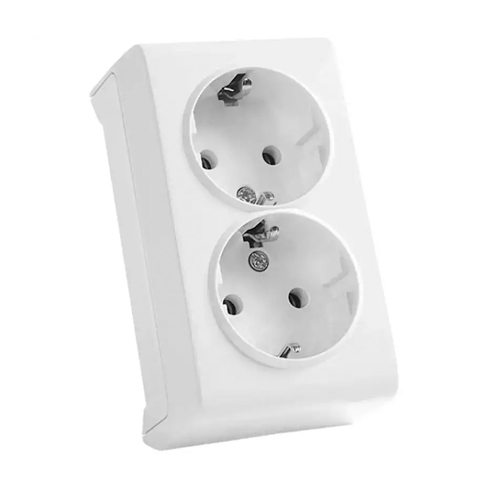 Розетка двойная без заземления наружная VIKO Vera 90681055