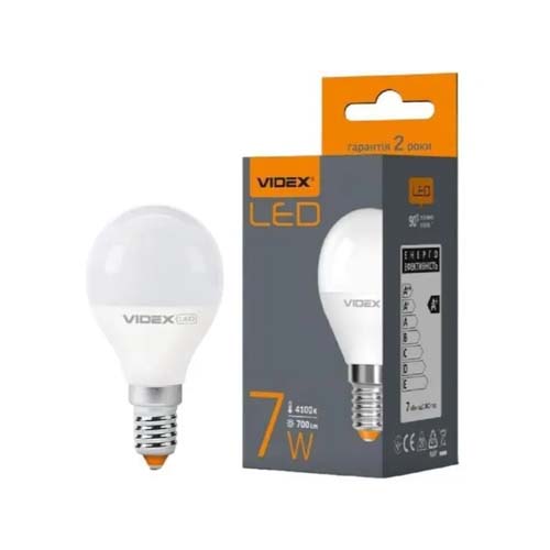 Світлодіодна лампа Videx 7 Вт G45e E14 4100K біле світло