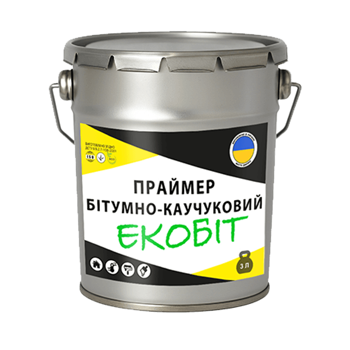Праймер бітумно-каучуковий Екобіт 3 л