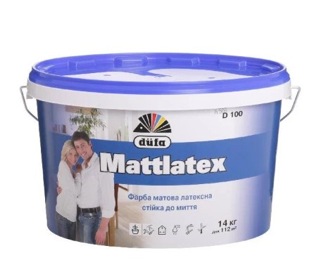 Фарба інтер'єрна латексна Dufa Mattlatex D100 (14кг / 10л)