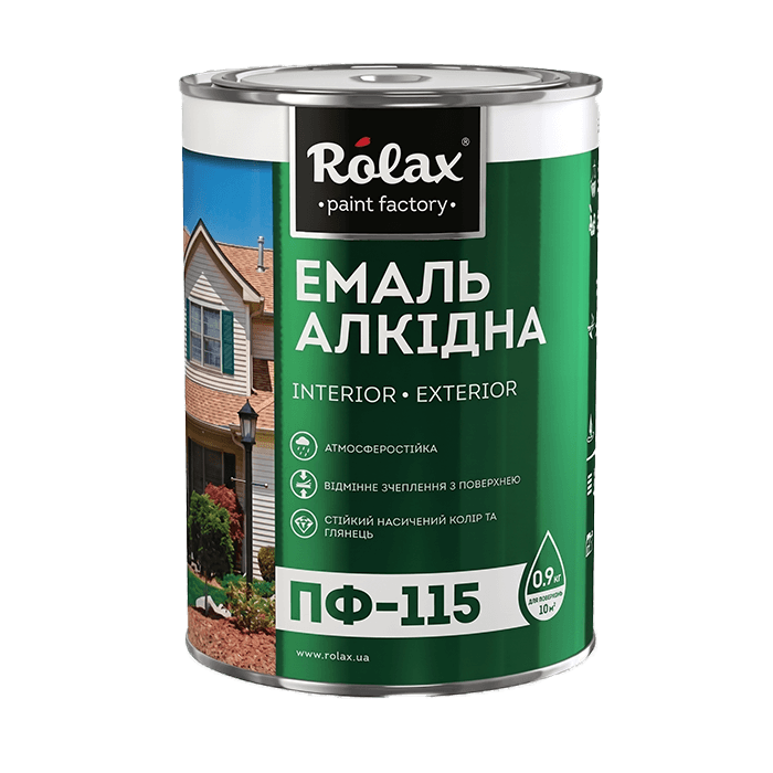 Эмаль алкидная ПФ-115 Ролакс зеленая 2,8 кг