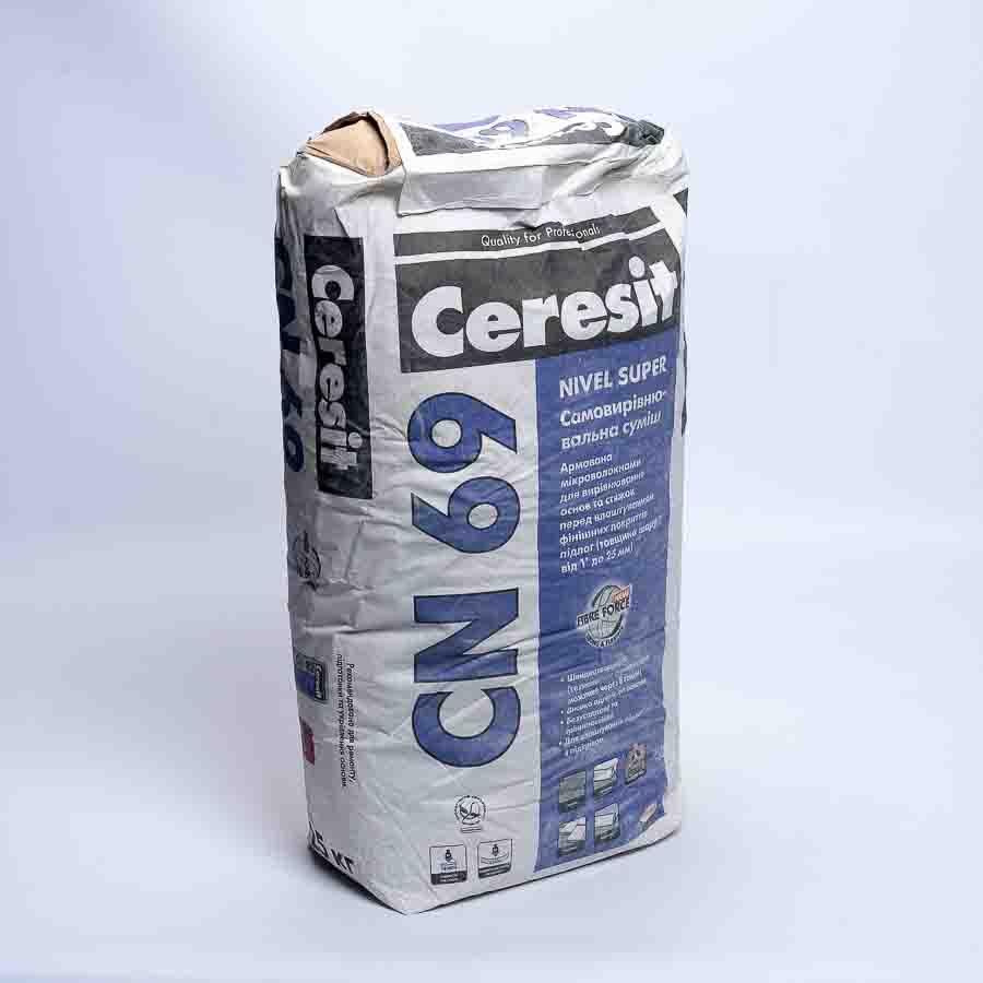 Стяжка самовирівнююча (рівна підлога) CN-69 Ceresit 25 кг