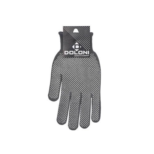Рукавички ДОЛОНІ (Doloni) тріотажні сірі з мікроточкою ЛАЙТ (4413) 10 р