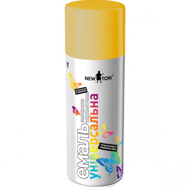 Емаль аерозольна New Ton універсальна світле золото глянець 400 мл