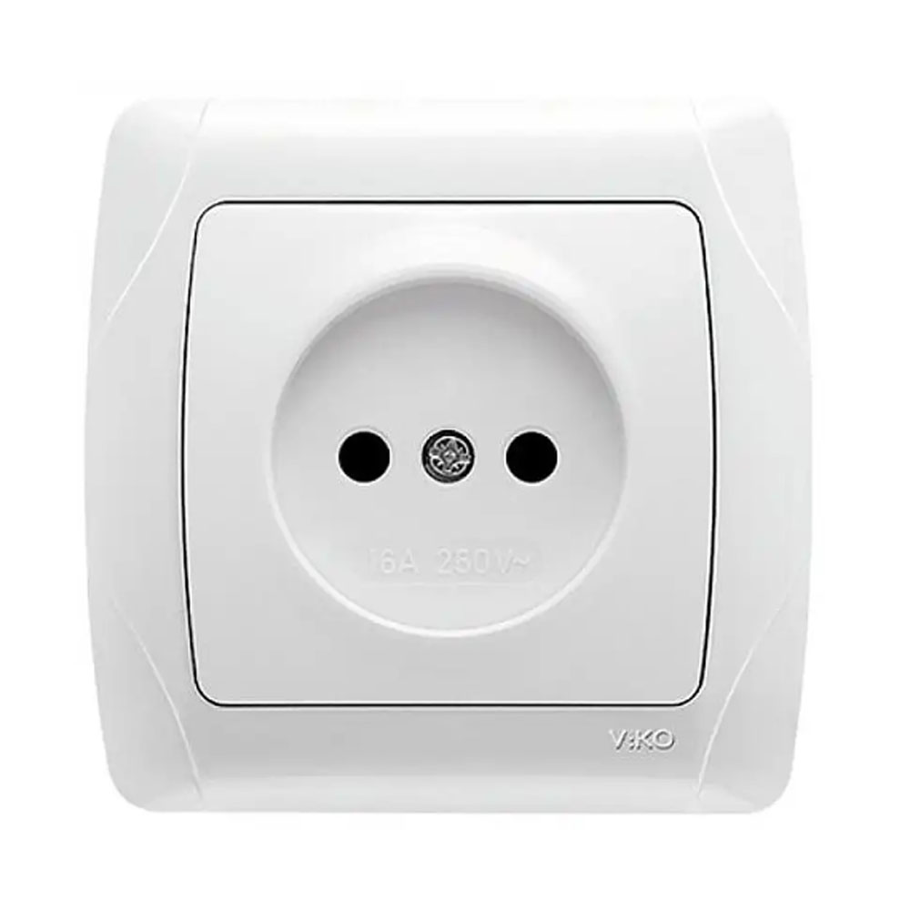 Розетка одинарная без заземления внутренняя VIKO Carmen 90561007
