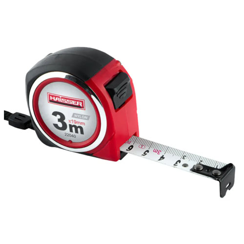 Рулетка вимірювальна 2 стопа Haisser 3 м х 19 мм 22040