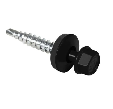 Саморіз покрівельний  4,8х35 чернийт №9005 (250шт)