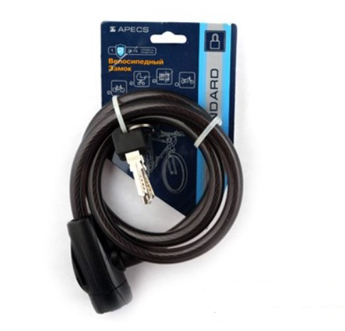 Замок велосипедний тросовий APECS PD-81-80см 33361