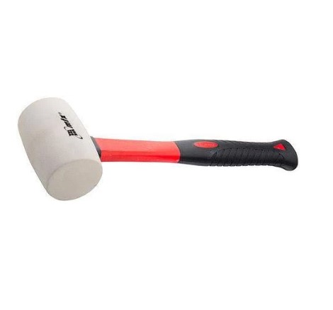 Киянка гумова 450 г біла металева ручка 320179