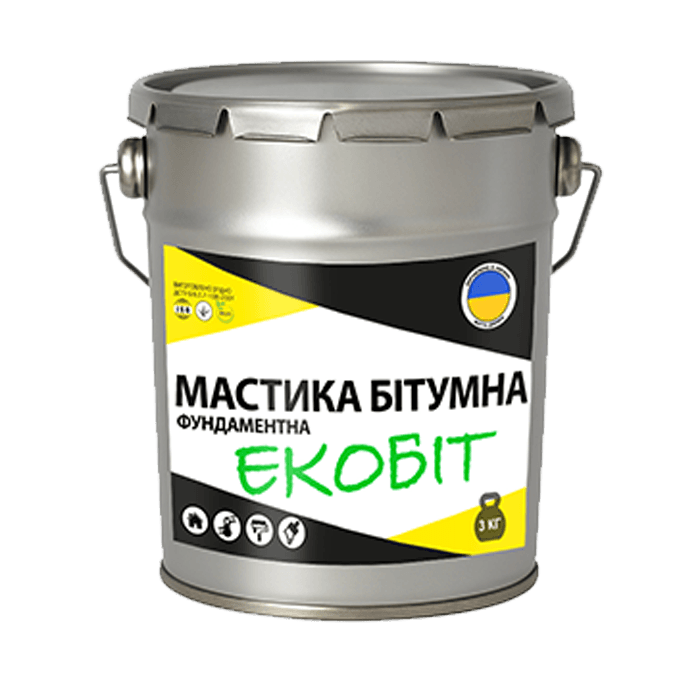Мастика бітумна для фундаменту Екобіт 3 кг