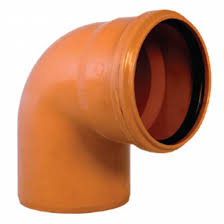 Колено канализационное ПВХ 160х90° (рыжее)