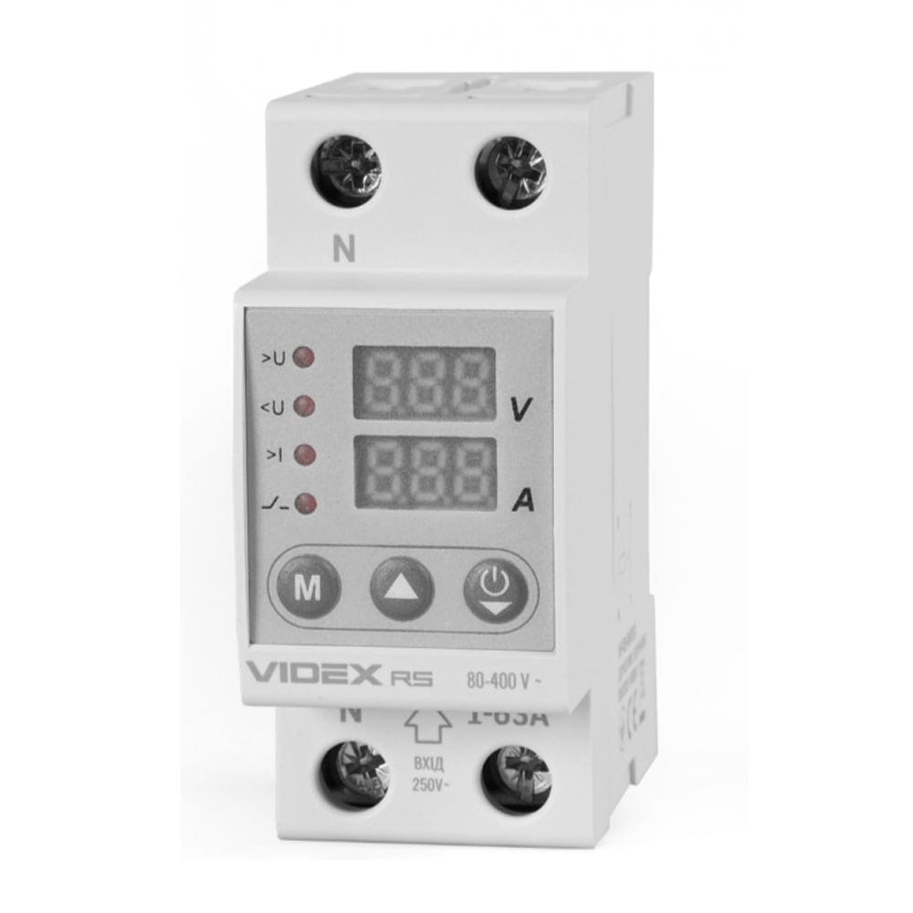 Реле контролю напруги та струму VIDEX RESIST 145-300В 1-63А 27123 