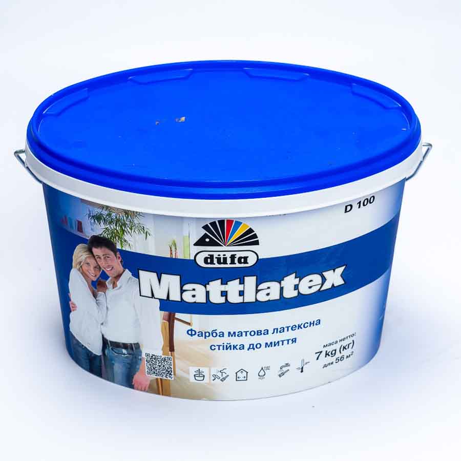 Фарба інтер'єрна латексна Dufa Mattlatex D100 (7кг/5л)