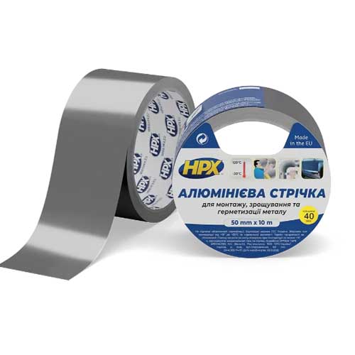 Стрічка алюмінієва одностороння 50мм х 50м x 0,04мм (плівка) AL5050