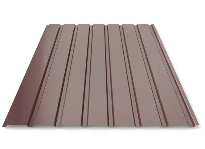 Профнастил ПС-10 (0,4мм) коричневий 8017 1,2(1,15)*2,0м