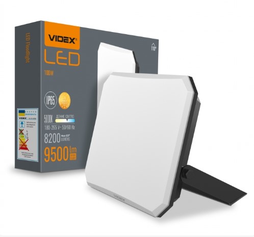 Прожектор Videx 100W 5000К VLE-F3-1005B ЧЕРНЫЙ 27716 