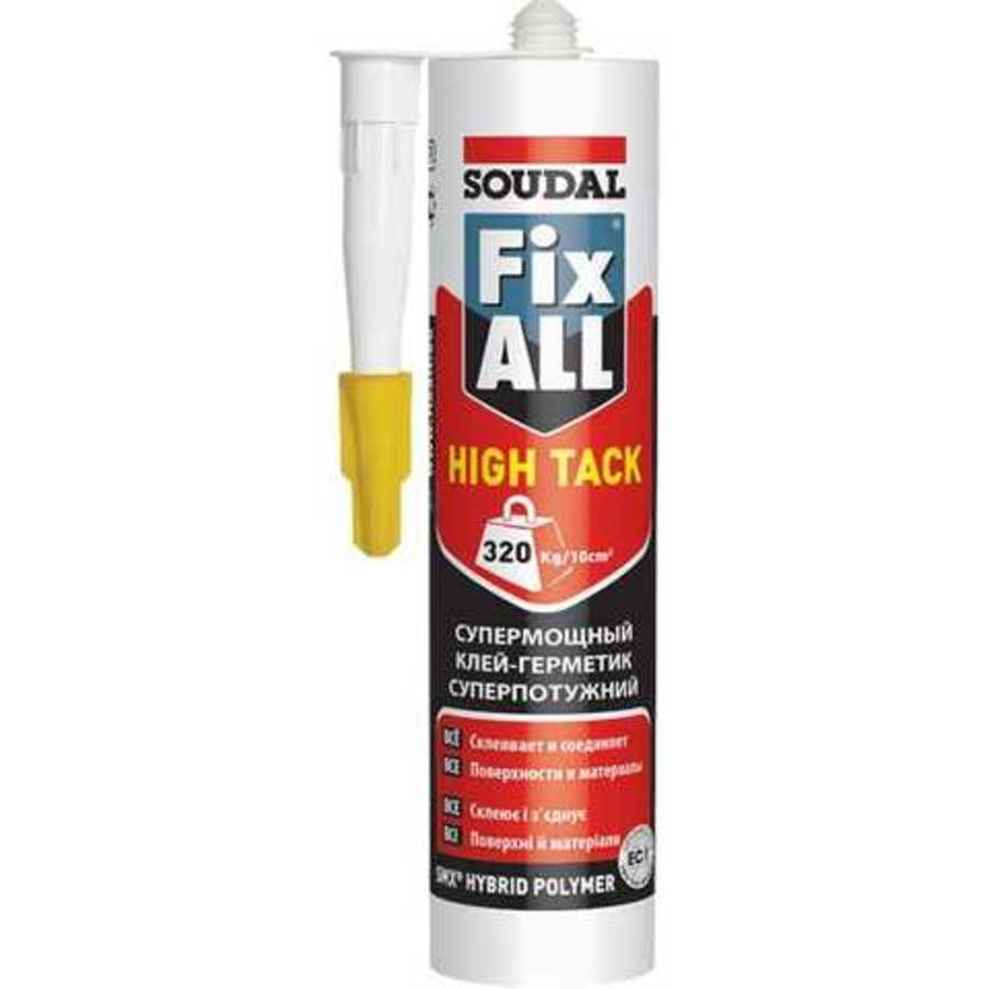 Клей/герметик FIX ALL HT Soudal білий 290 мл